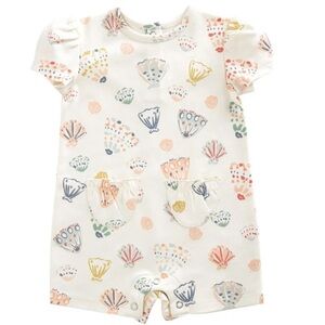 Pehr Seashells Romper (0-3 months)